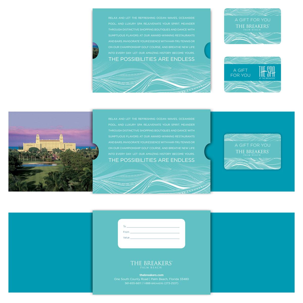 The Breakers Gift Card Presentation Wave Style